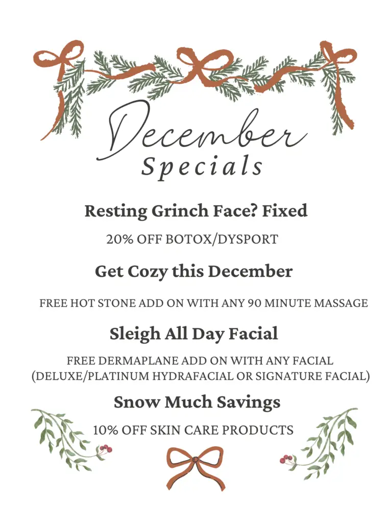 December Specials Waccamaw Med Spa